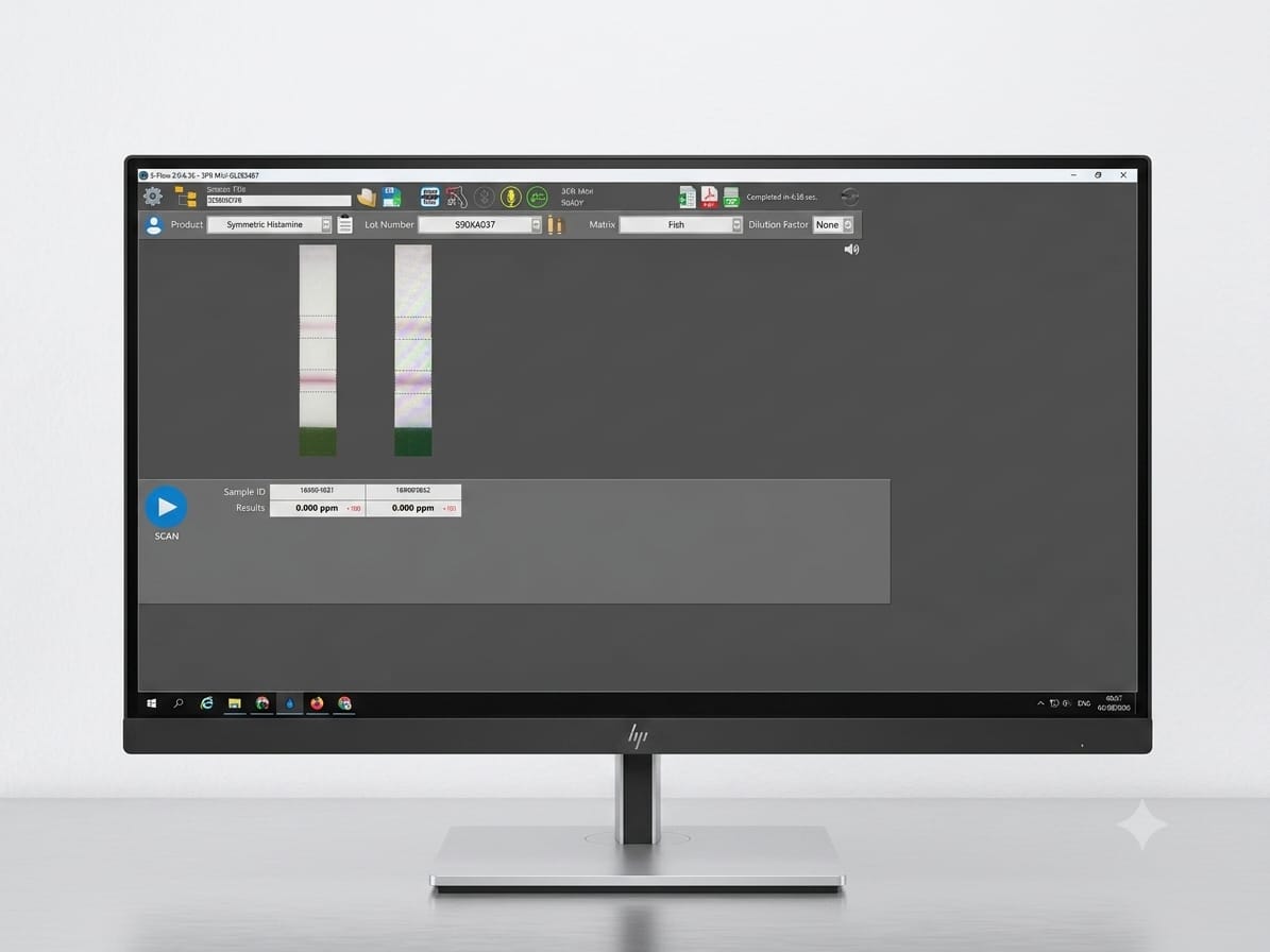 Referto digitale del test istamina su matrice ittica