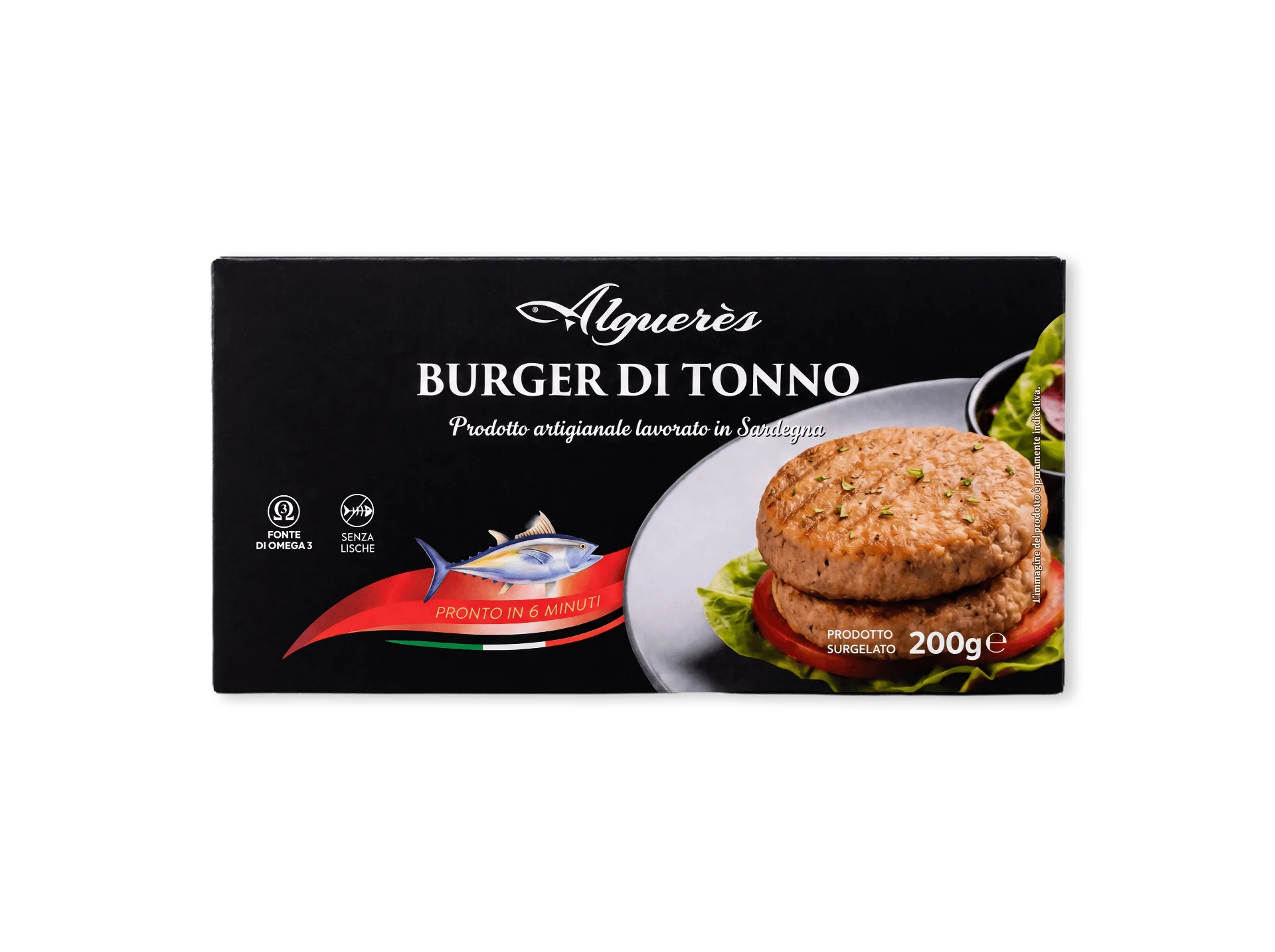 Burger di tonno congelato